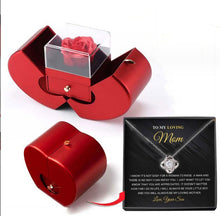 Load image into Gallery viewer, Fashion Jewelry Box Red Apple Christmas Gift Necklace Eternal Rose For Girl Mother's Day Valentine's Day Gifts With Artificial Flower Rose Flower Jewelry Box +
