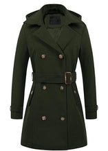 Load image into Gallery viewer, Women&#39;s Woolen Hooded Plus Size Coat +
