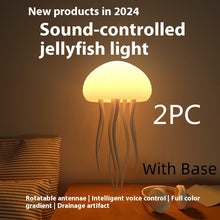 Load image into Gallery viewer, Jellyfish Voice Control Lamp LED Night Light Portable Lamp Jellyfish Decorations Smart Table Lamp For Bedside &amp; Desk +
