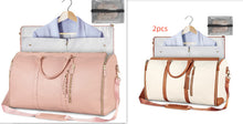 Load image into Gallery viewer, Large Capacity Travel Duffle Bag Women&#39;s Handbag Folding Suit Bag Waterproof Clothes Totes Garment Bag +
