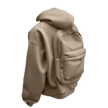 Load image into Gallery viewer, Backpack Men&#39;s Loose Sports And Leisure Hooded Zipper Sweatshirt +
