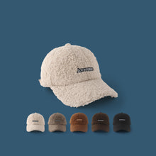 Load image into Gallery viewer, Lamb Wool Alphabet Plush Hat For Men And Women
