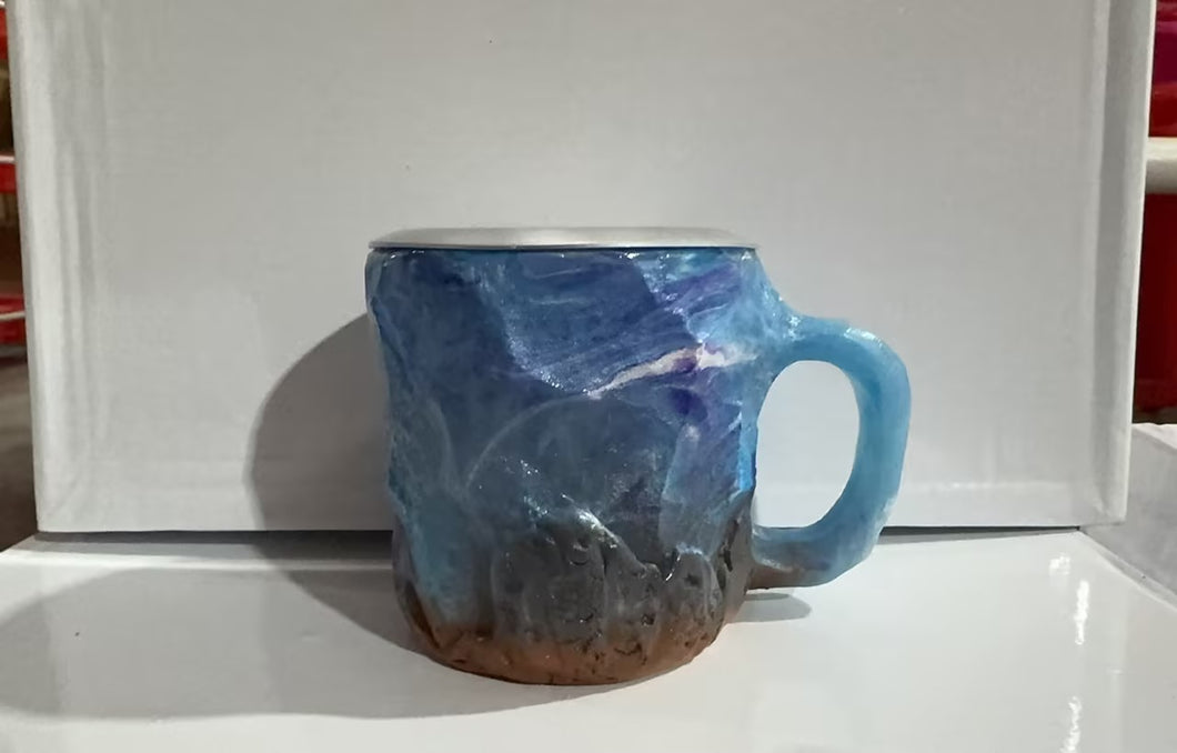 400ml Resin Mineral Crystal Coffee Mugs With Handles Elegant Fake Mineral Crystal Cup For Workplace Home Decor Christmas Gift Kitchen Gadgets +