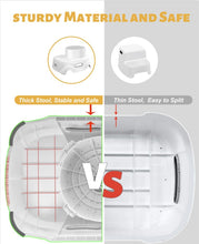 Load image into Gallery viewer, Padded 2-Step Step Stool Non-slip Portable Space-saving Step Stool Easy To Clean Sturdy Footstool +

