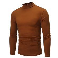 Load image into Gallery viewer, High-neck Solid Color Grinding Men&#39;s Slim Long-sleeved T-shirt Bottoming Shirt +
