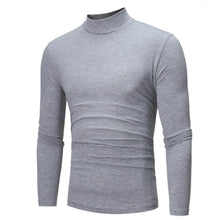 Load image into Gallery viewer, High-neck Solid Color Grinding Men&#39;s Slim Long-sleeved T-shirt Bottoming Shirt +
