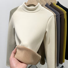 Load image into Gallery viewer, Fleece-lined Warm Autumn And Winter Women's Long Sleeve Turtleneck Sweater +
