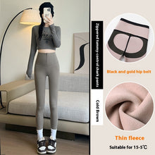Load image into Gallery viewer, Belly-controlling Butt Lifting Leggings With Three-breasted Design Winter High Waist Slim Zippere Pants Warm Velvet And Thickened Trousers Women Clothing +
