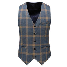 Load image into Gallery viewer, Men&#39;s Business Wedding Suit Set Plaid Suit +
