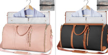 Load image into Gallery viewer, Large Capacity Travel Duffle Bag Women&#39;s Handbag Folding Suit Bag Waterproof Clothes Totes Garment Bag +
