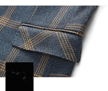 Load image into Gallery viewer, Men&#39;s Business Wedding Suit Set Plaid Suit +
