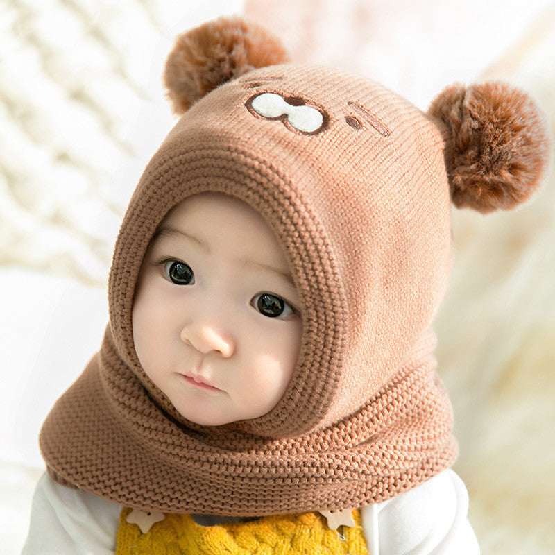 Toddler Boys And Girls Baby Woolen Hats Thickened To Keep Warm +