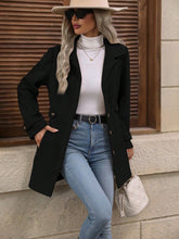 Load image into Gallery viewer, Elegant Single-breasted Woolen Coat Buttons Lapel Mid-length Jacket Temperament Commuter Outwear Clothing For Women +
