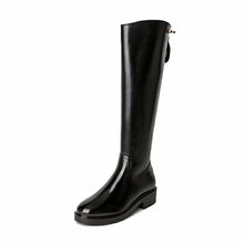Load image into Gallery viewer, New Fashion But Knee-high Thick Heel Long Martin Leather Boots +
