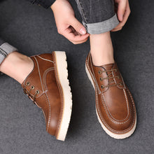 Load image into Gallery viewer, Martin Boots Men&#39;s Low Top Retro Casual Shoes British Style Worker Boot Low-top Height Increasing Big Scalp Shoes +
