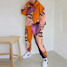Load image into Gallery viewer, Casual Round Neck Loose Print Women's Sweater Suit +
