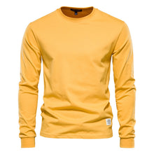 Load image into Gallery viewer, Men&#39;s Solid Color Round Neck Long-sleeved Top T-shirt +
