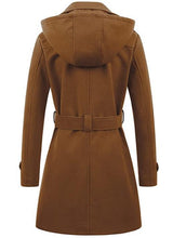 Load image into Gallery viewer, Women&#39;s Woolen Hooded Plus Size Coat +

