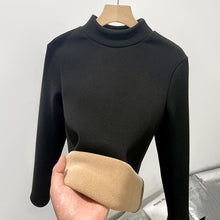 Load image into Gallery viewer, Fleece-lined Warm Autumn And Winter Women's Long Sleeve Turtleneck Sweater +
