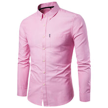 Load image into Gallery viewer, Men&#39;s Business Shirts Korean Vinylon Fabric Slim Long Sleeve Dress Shirt +
