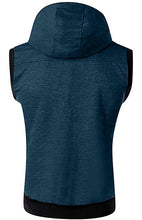 Load image into Gallery viewer, Men's Hooded Sleeveless Vest Solid Color Casual Slim Vest
