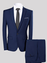 Load image into Gallery viewer, Men&#39;s Lapel Collar Long Sleeve Woven Blazer With Welt Pocket +
