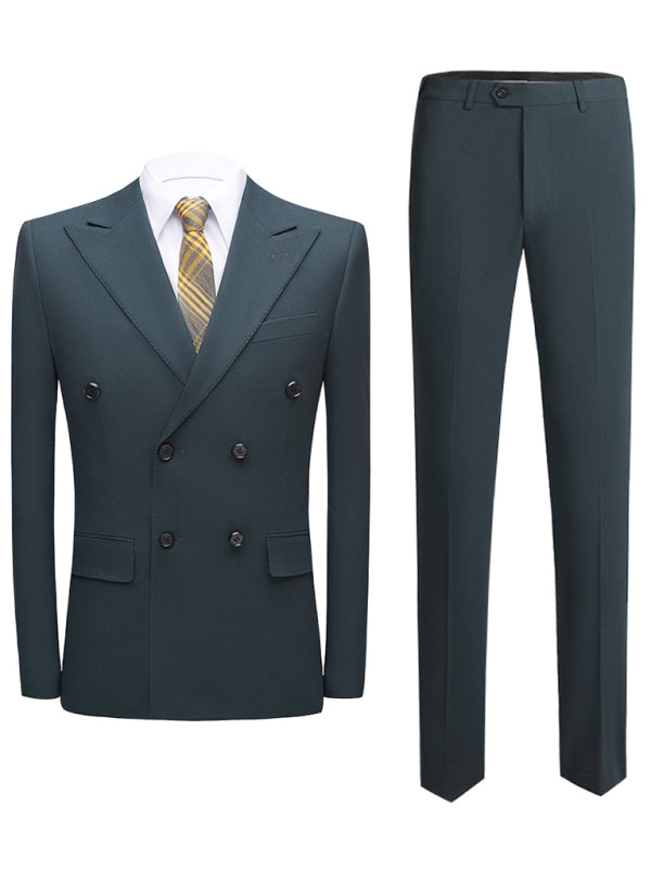 Men's Slim Fit Business Two Piece Suit +