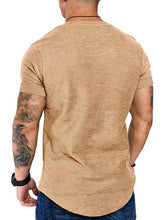Load image into Gallery viewer, Short-Sleeved T-shirt Bamboo Cotton Solid Color Round Neck T-shirt Men&#39;s Bottoming Shirt +
