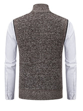 Load image into Gallery viewer, Men&#39;s Stand Collar Sleeveless Knitted Casual Thickened Lining Vest Jacket +
