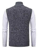 Load image into Gallery viewer, Men&#39;s Stand Collar Sleeveless Knitted Casual Thickened Lining Vest Jacket +
