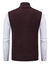 Load image into Gallery viewer, Men&#39;s Stand Collar Sleeveless Knitted Casual Thickened Lining Vest Jacket +
