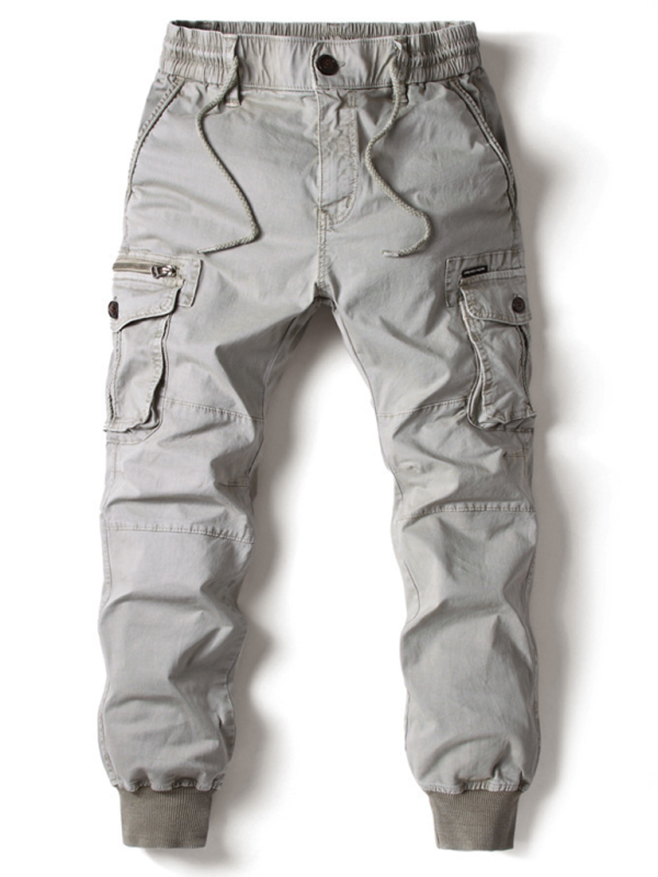 Men's Casual Solid Color Cargo Pants +