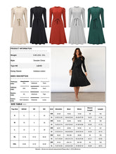 Load image into Gallery viewer, Women&#39;s Long Sleeve Cable Knit Sweater Dresses +
