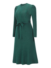 Load image into Gallery viewer, Women&#39;s Long Sleeve Cable Knit Sweater Dresses +
