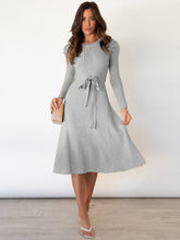 Load image into Gallery viewer, Women&#39;s Long Sleeve Cable Knit Sweater Dresses +
