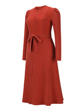 Load image into Gallery viewer, Women&#39;s Long Sleeve Cable Knit Sweater Dresses +

