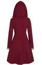 Load image into Gallery viewer, Solid-Colored Fur Long-Sleeved Alloy Buckles Duffel Coat +
