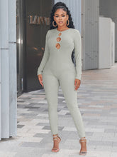 Load image into Gallery viewer, Women&#39;s Solid Color Slim Fit Hip Lifting Jumpsuit +
