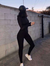 Load image into Gallery viewer, Women&#39;s Autumn/Winter Long Sleeve Slim Fit High Waist Hip Lift Jumpsuit +
