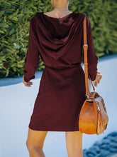 Load image into Gallery viewer, Women&#39;s Autumn and Winter New Popular Long Sleeve Hooded Dress Short Dress Women +
