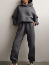 Load image into Gallery viewer, Women's Casual Fashion Trousers Thickened Long-sleeved Hooded Set +

