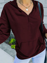 Load image into Gallery viewer, Women&#39;s Autumn and Winter Solid Color Hooded Long-sleeved Casual Sweatshirt +
