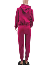 Load image into Gallery viewer, Women&#39;s Knitted Casual Sports Fleece Hooded Three-piece Suit +

