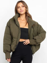 Load image into Gallery viewer, Casual All-match Stand Collar Bread Jacket Puffer Coat +
