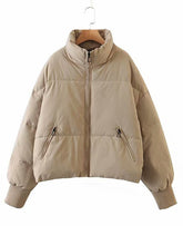 Load image into Gallery viewer, Casual All-match Stand Collar Bread Jacket Puffer Coat +
