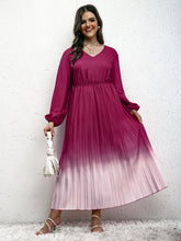 Load image into Gallery viewer, New Plus Size Women&#39;s Temperament Gradient Pleated Dress +
