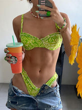 Load image into Gallery viewer, New Style Split Underwire Small Breast Lace Floral Bikini Swimsuit Women&#39;s Fashionable Swimwear +
