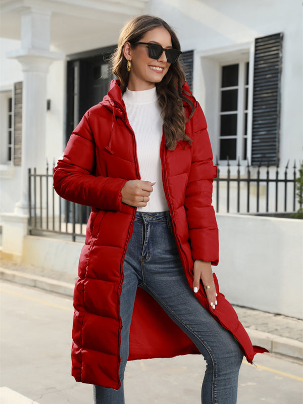 New Winter Mid-length Slim Cotton Jacket Warm Down Cotton Jacket +