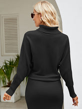 Load image into Gallery viewer, Women's Turtleneck Long Sleeve Slim Fit Sweater Dress +
