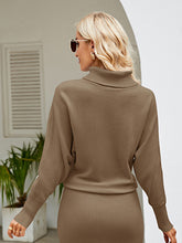 Load image into Gallery viewer, Women's Turtleneck Long Sleeve Slim Fit Sweater Dress +
